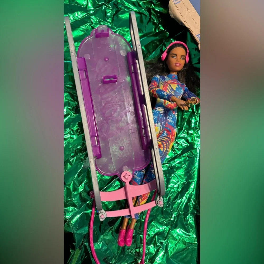 Barbie winter sports doll & sled